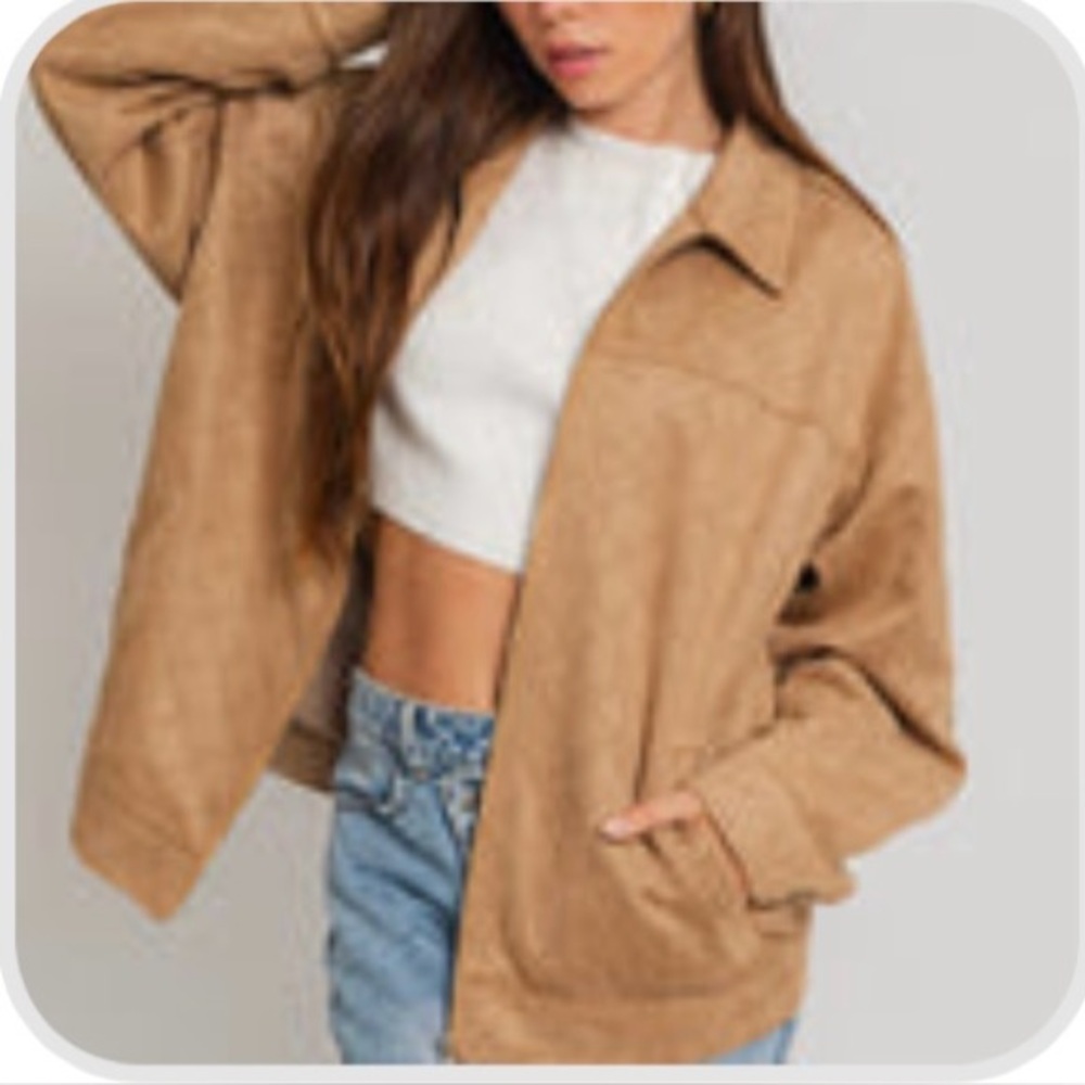 Diamond Quilted Suede Jacket